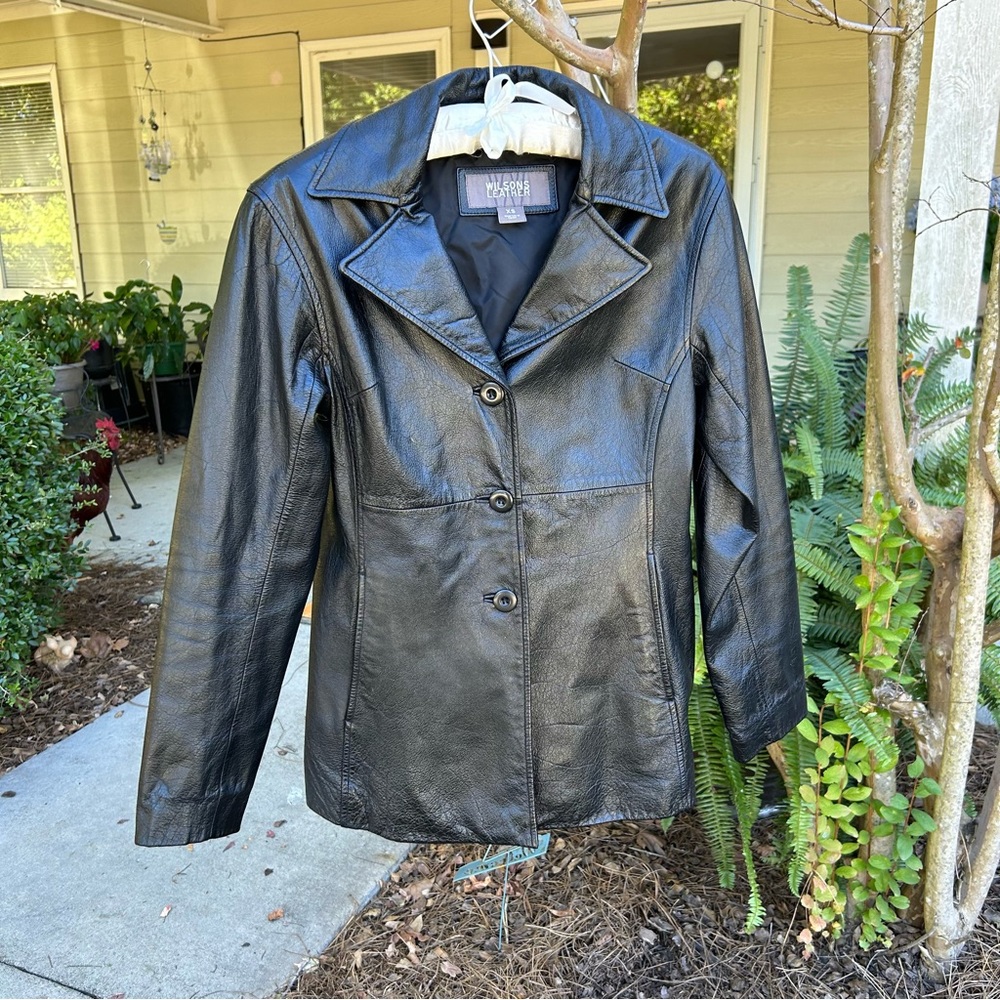 WILSON LEATHER Women’s size XS Leather Pea Coat